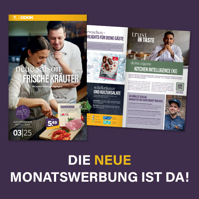 Pop up Banner Cook Gastro Monatswerbung